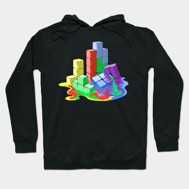 Melting Blocks Hoodie by Zascanauta